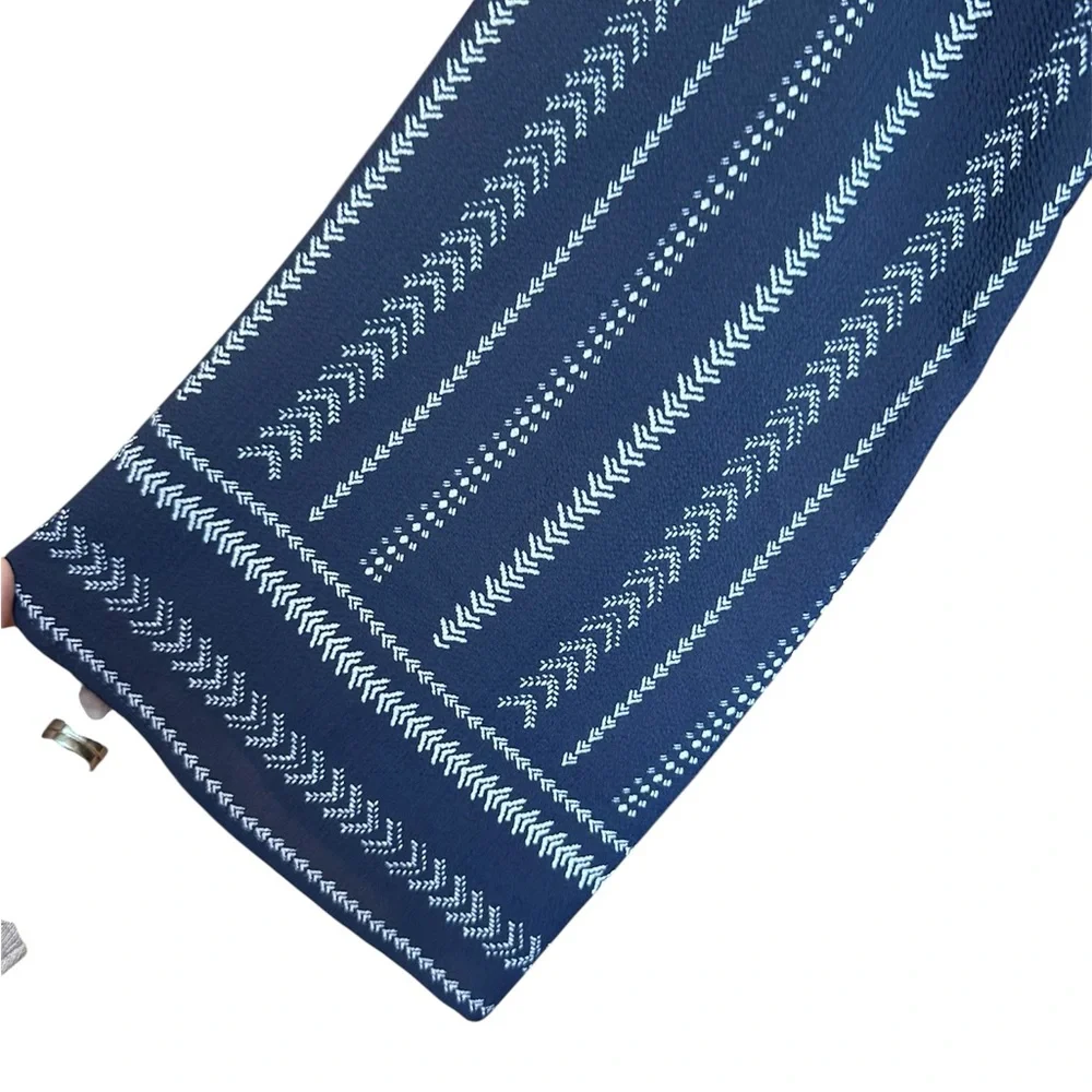 TRAC Blue Striped off the Shoulder Romper - Picture 3 of 6